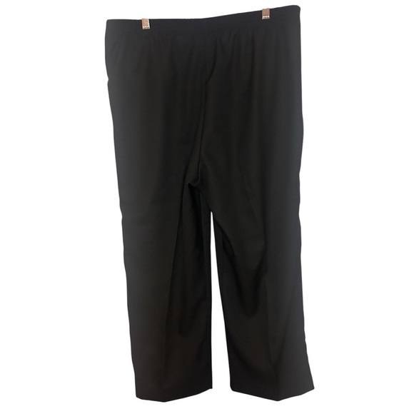 Alfred Pants - Alfred Dunner Black Wide Leg Pants 16W Pull-On Career Classic